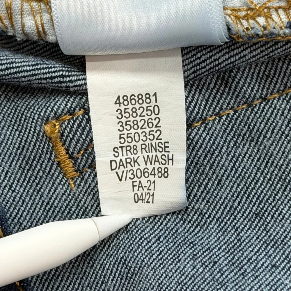 Gap‎ Straight Jeans Boys 16 Husky Blue Good Stretch Dark Wash 486881